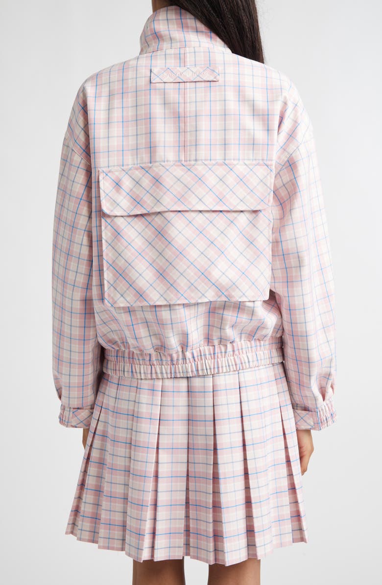 Sandy Liang Papas Plaid Windbreaker Jacket, Alternate, color, Pink Multi