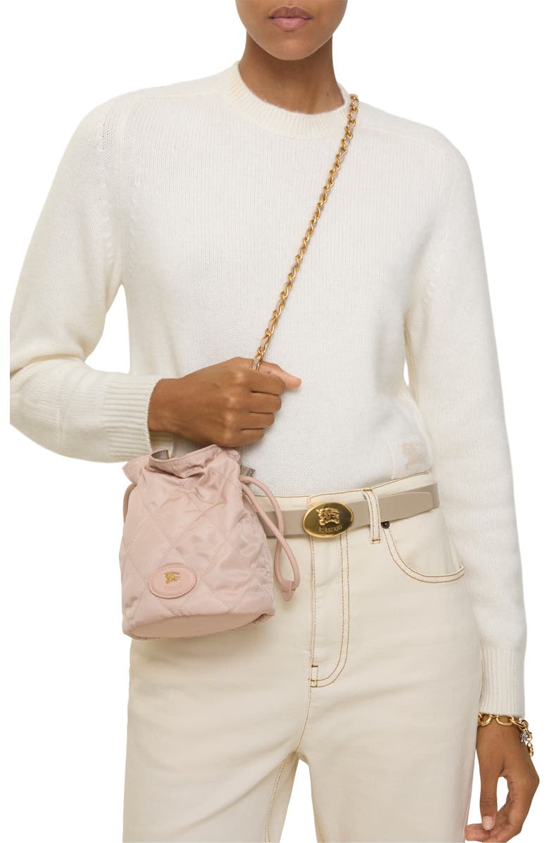 Burberry Reversible Horseshoe Chain Pouch, Alternate, color, Rose Beige