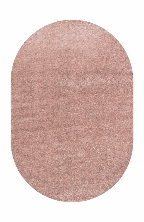Haze Solid Low-Pile Oval Area Rug