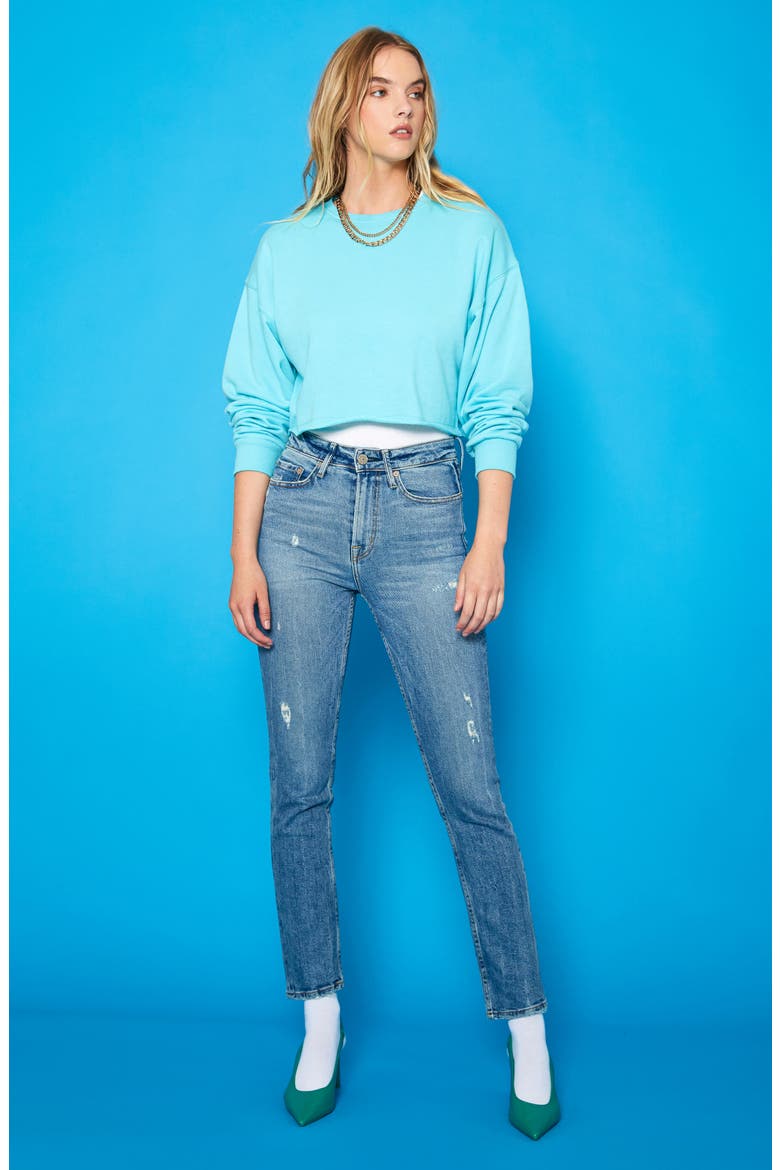 Eve High Waist Slim Straight Leg Jeans, Alternate, color, MEMPHIS