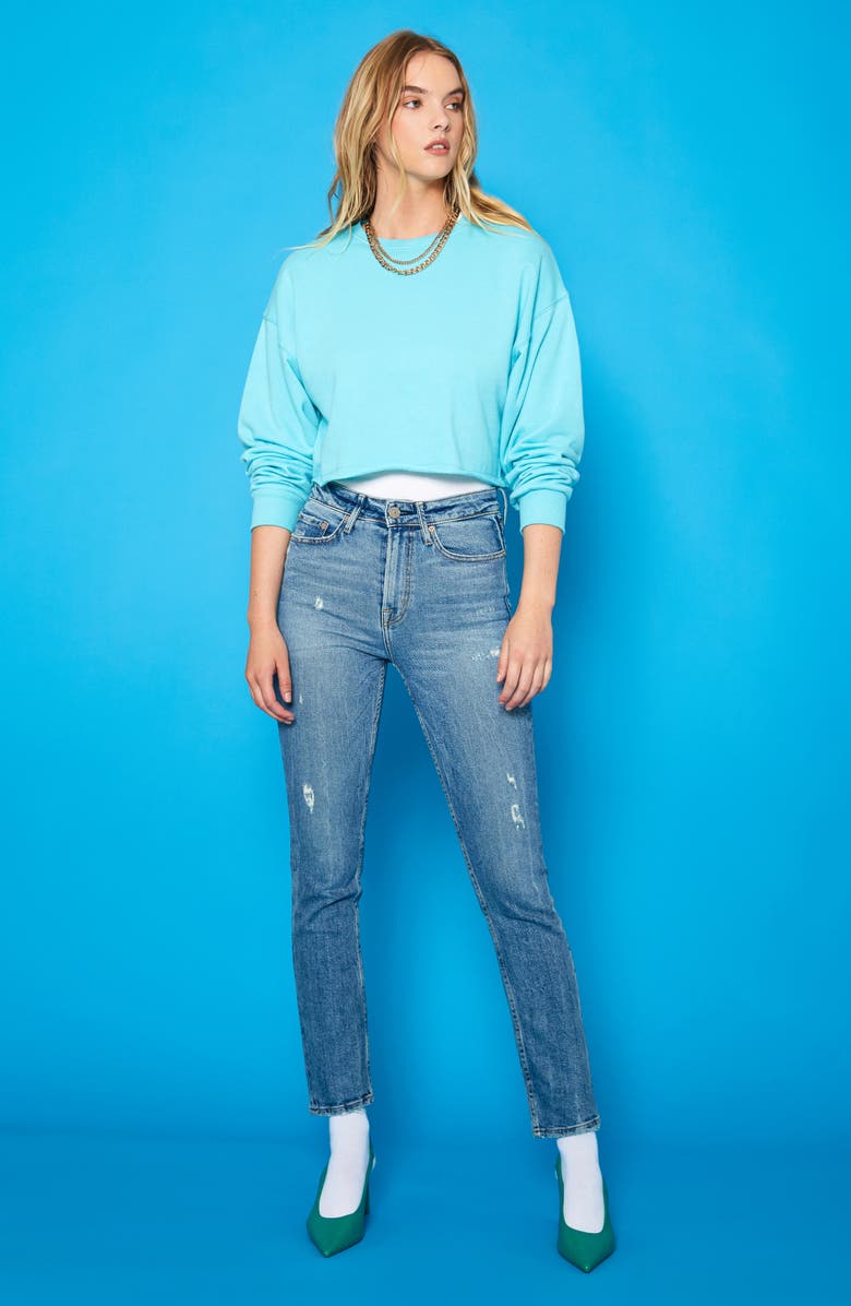 NOEND Eve High Waist Slim Straight Leg Jeans, Alternate, color, Memphis