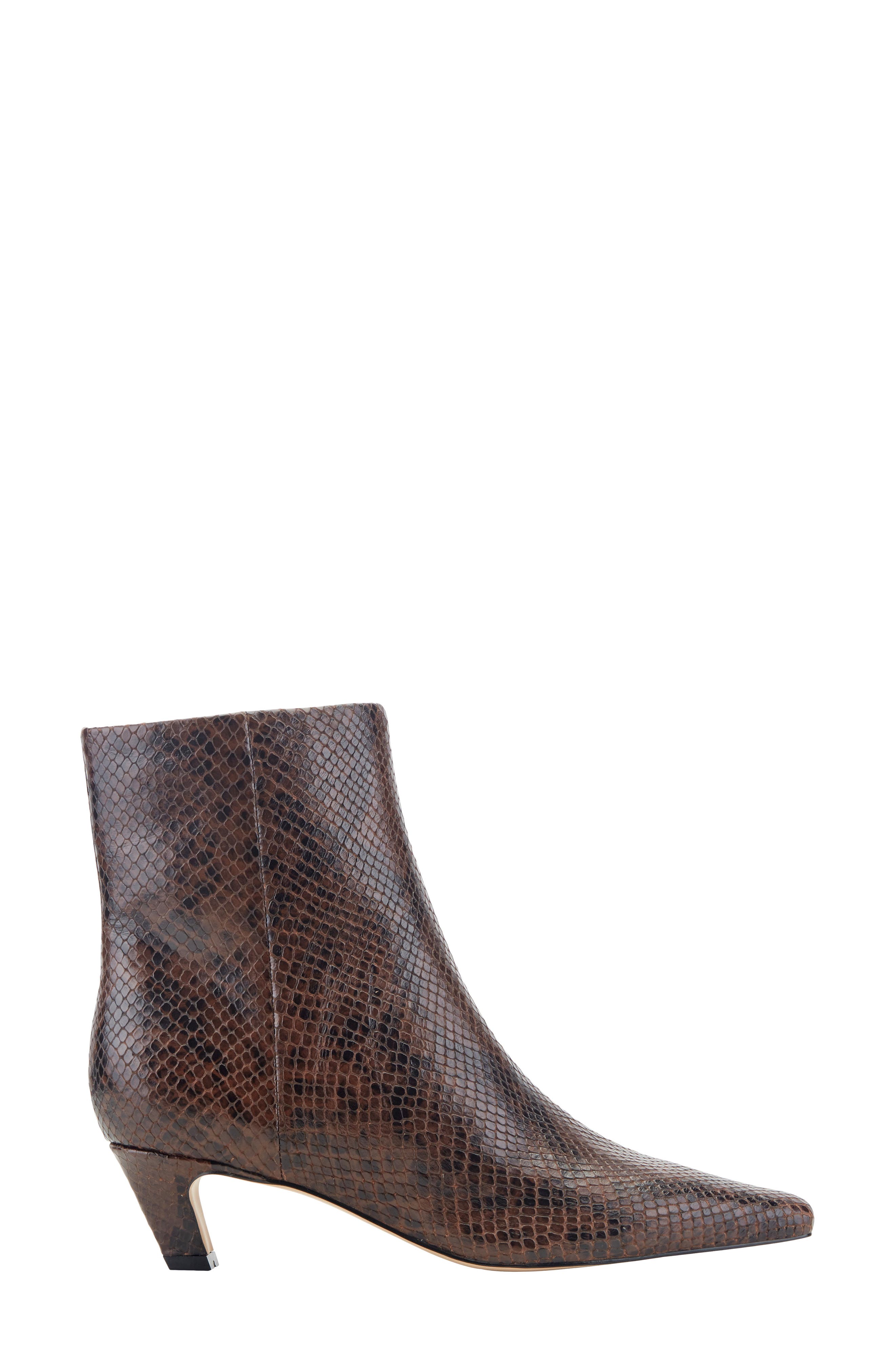 Danai Kitten Heel Bootie, Alternate, color, BROWN/ BROWN