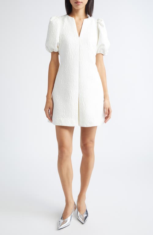 Stine Goya Textured Fit & Flare Minidress In White | ModeSens