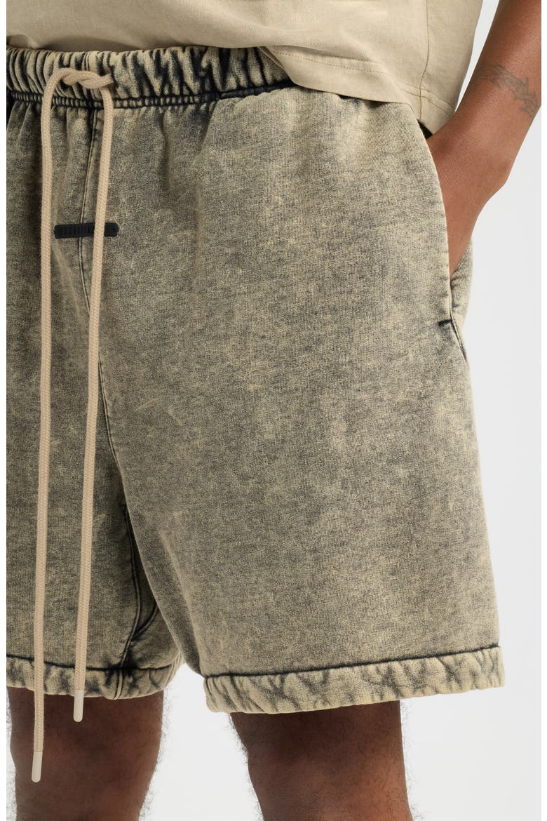 Classic Cotton Fleece Shorts, Alternate, color, SULPHUR BLACK CLOUD WASH