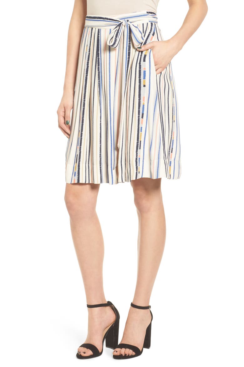 ASTR Hayden Skirt, Main, color, CREAM COOL STRIPE