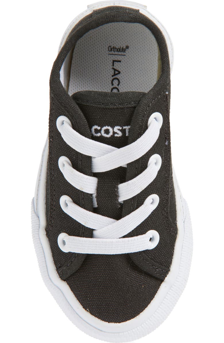 Lacoste Kids' Backcourt Sneaker, Alternate, color, Black/ White Canvas