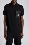 Moncler Logo Patch Pocket Zip Polo