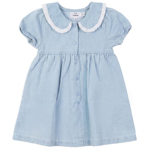 Girls Light Denim Cotton Dress