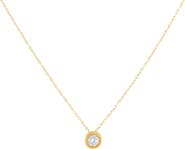 Bliss Diamond 1/4Ct Diamond Bezel Pendant Solitaire Necklace 14k Gold Lab Grown