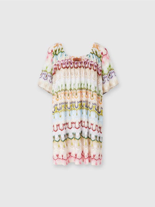 Missoni Kurzes Kleid Mit V-ausschnitt Aus Spitze In Multicoloured