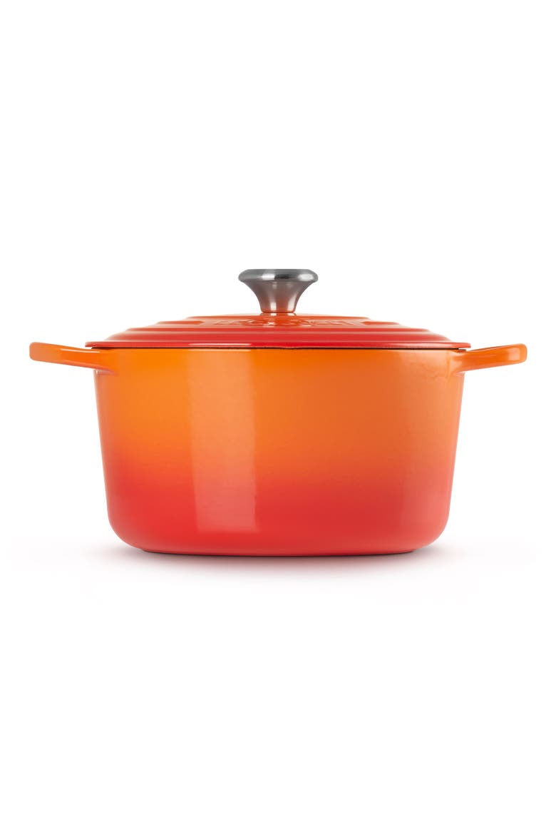 Signature 6.5-Quart Round Enamel Cast Iron Dutch Oven, Alternate, color, FLAME