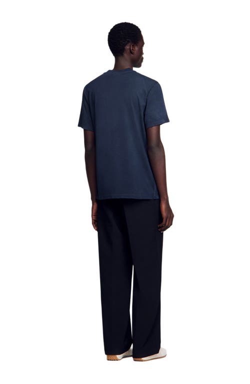 Sandro Worn-effect T-shirt In Blue