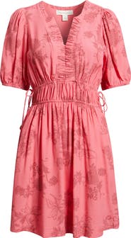 Treasure & Bond Print Puff Sleeve Minidress