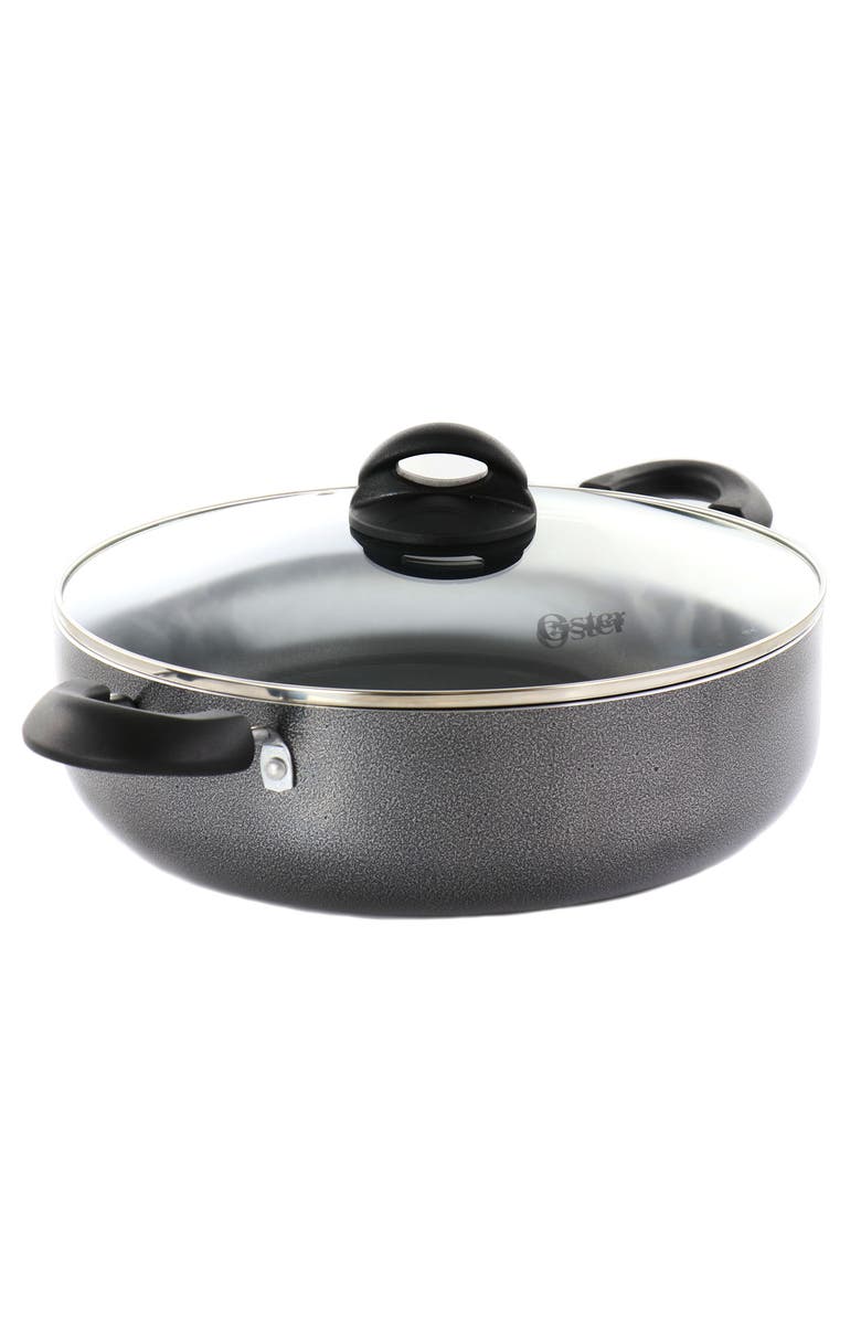 OSTER Clairborne 6 Quart Nonstick Aluminum Everyday Pan, Main, color, Grey