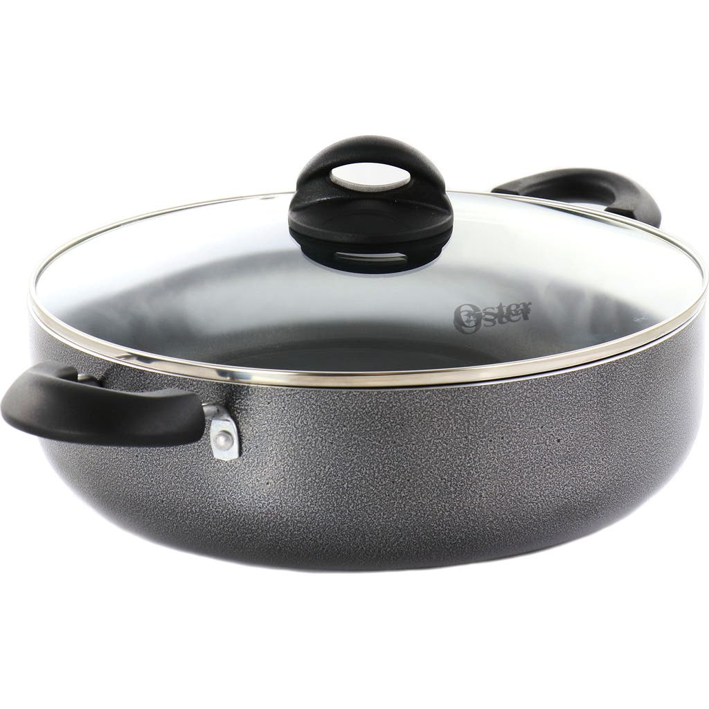 Oster Clairborne 6 Quart Nonstick Aluminum Everyday Pan In Grey In Gray