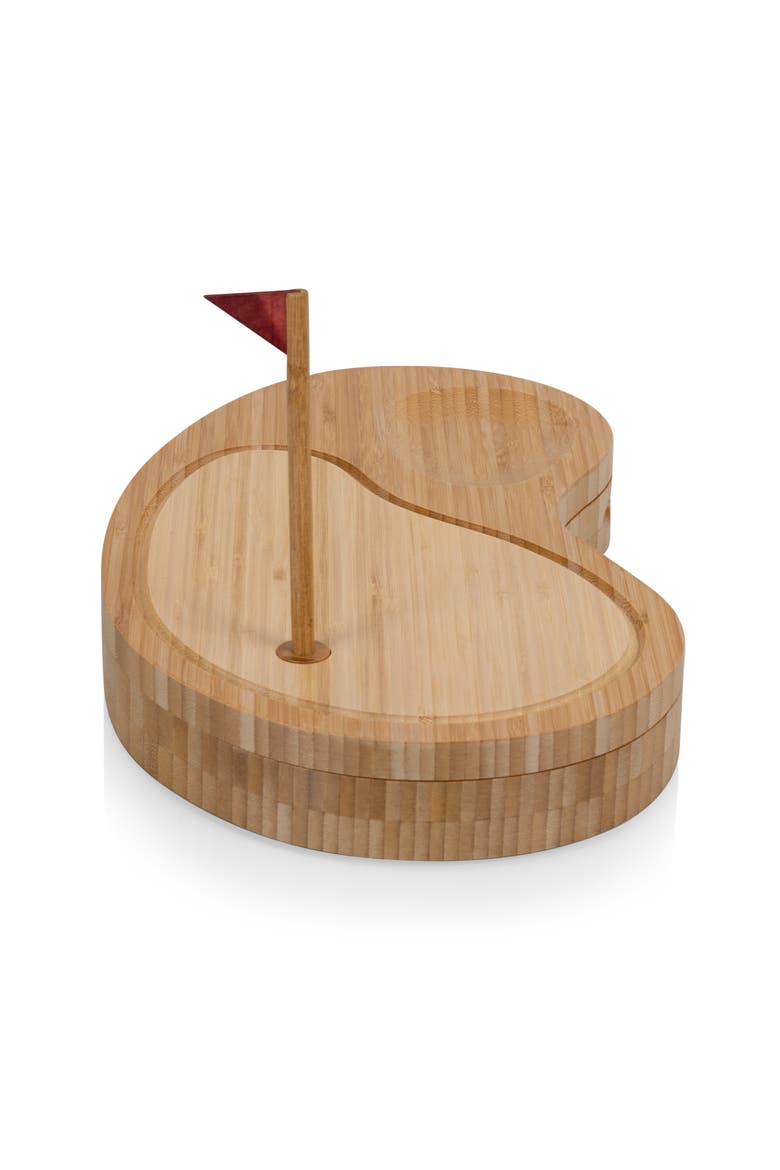 Sand Trap Golf Cheese Cutting Board & Tools Set, Alternate, color, Bamboo