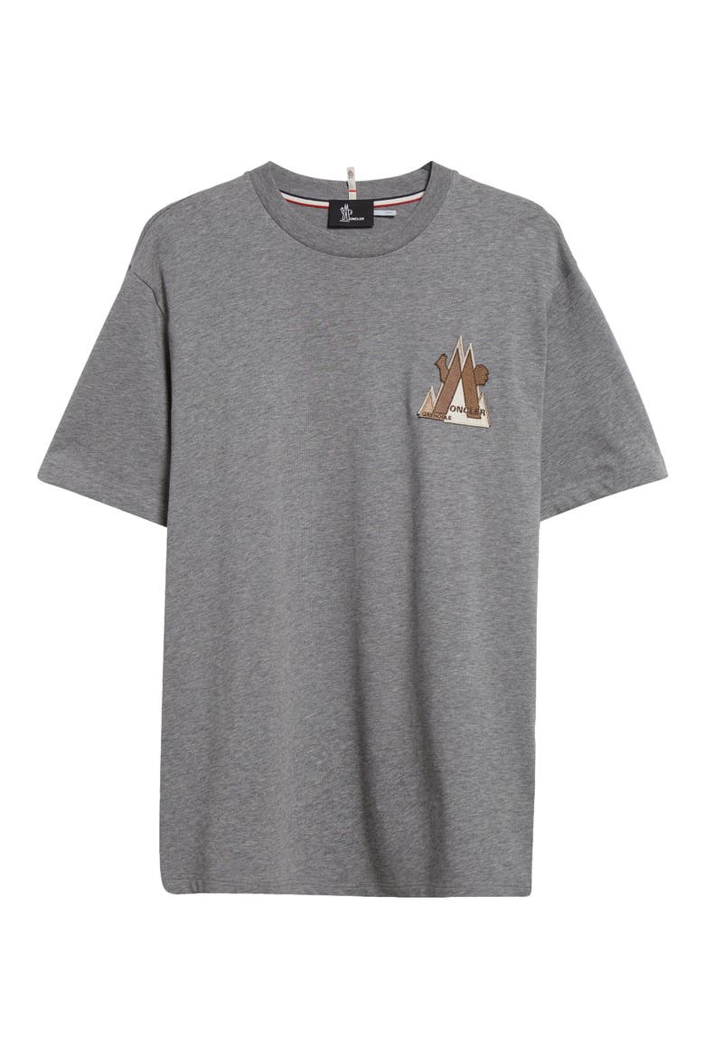 Logo Appliqué T-Shirt, Alternate, color, LIGHT GREY