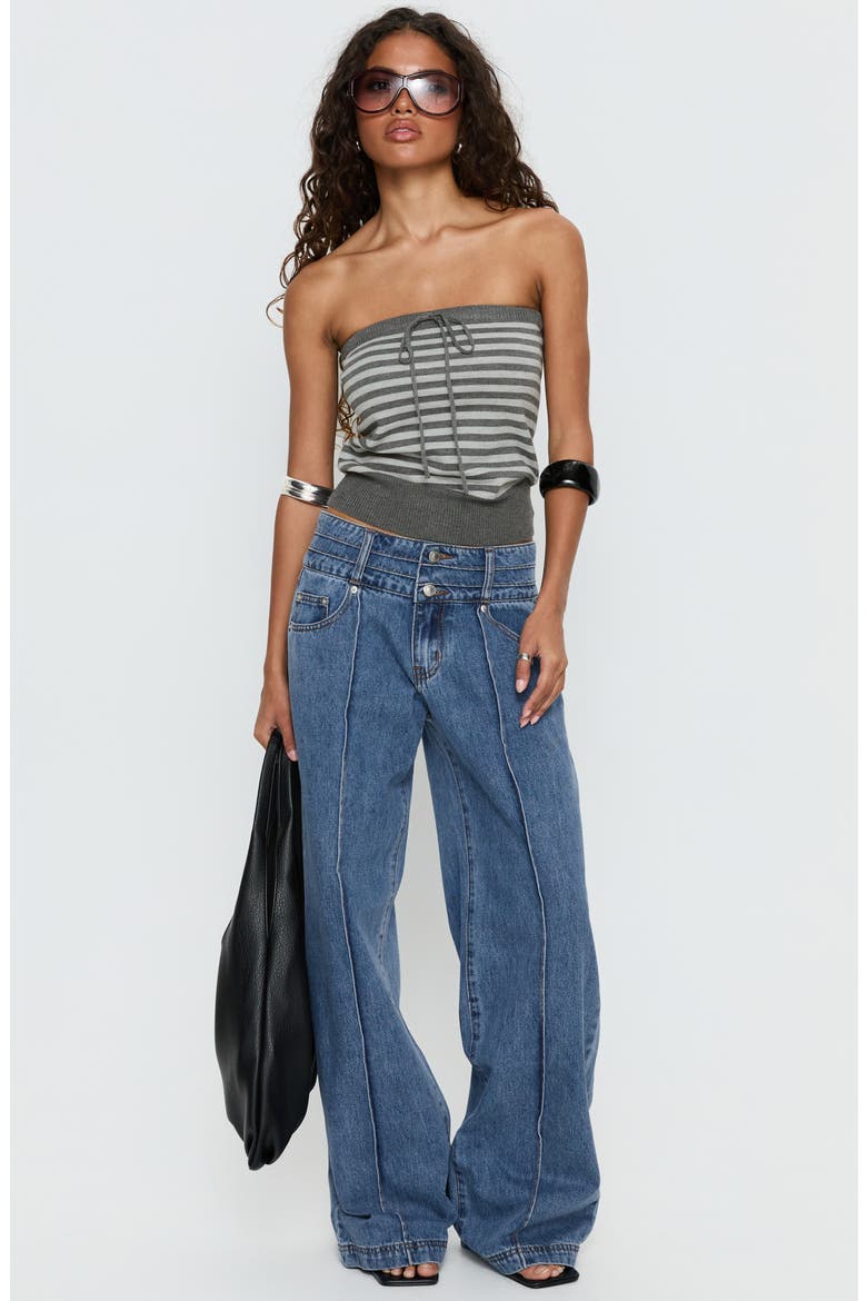 Hannalee Low Rise Wide Leg Jeans, Alternate, color, BLUE