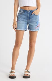 Driftwood Lulu Fray Hem Denim Shorts