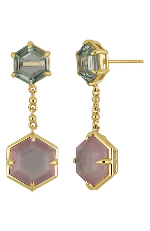14K Gold Amethyst Drop Earrings (Online Trunk Show)