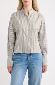 rag & bone Dustin Striped Cotton Poplin Shirt