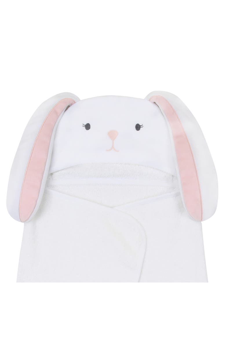 Baby/Infant Luxury Cotton Terry Bunny Hooded Bath Towel, Alternate, color, Pink