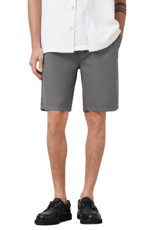 Allsaints Hanbury Relaxed Fit Drawstring Shorts In Pillar Grey