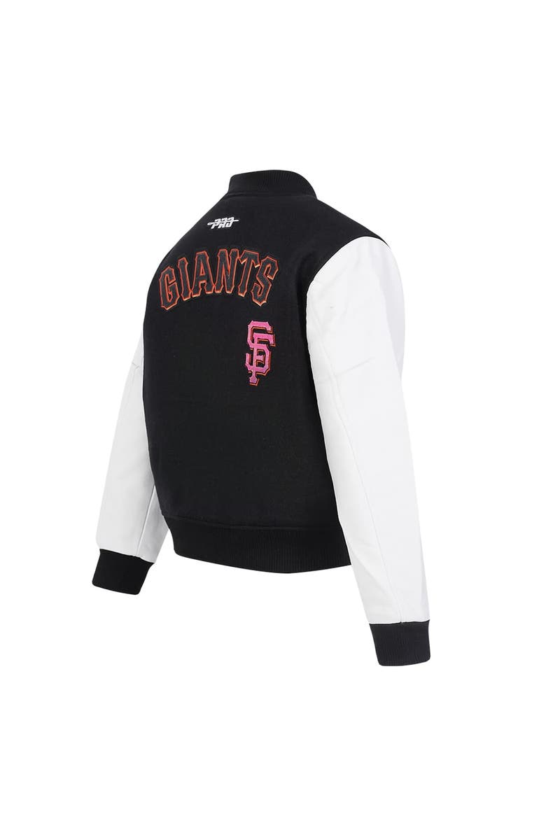 PRO STANDARD Women's Pro Standard  Black San Francisco Giants Game Day Classics Wool Varsity Jacket, Alternate, color, 