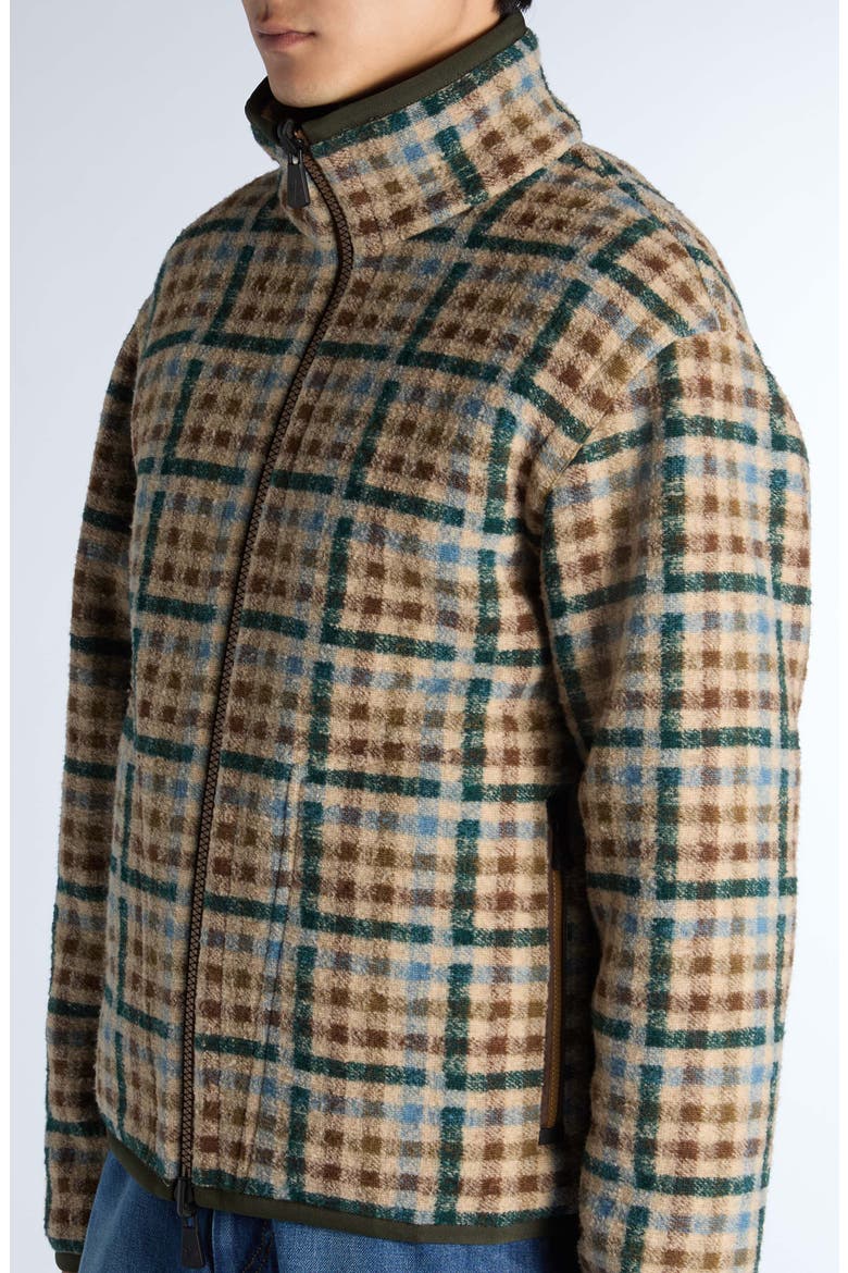 Plaid Fleece Zip Up Cardigan, Alternate, color, PLAID