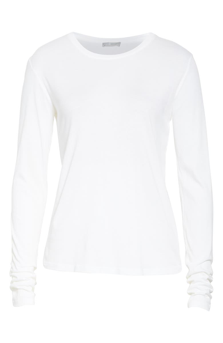 Vince Essential Long Sleeve Crewneck Tee, Alternate, color, Optic White