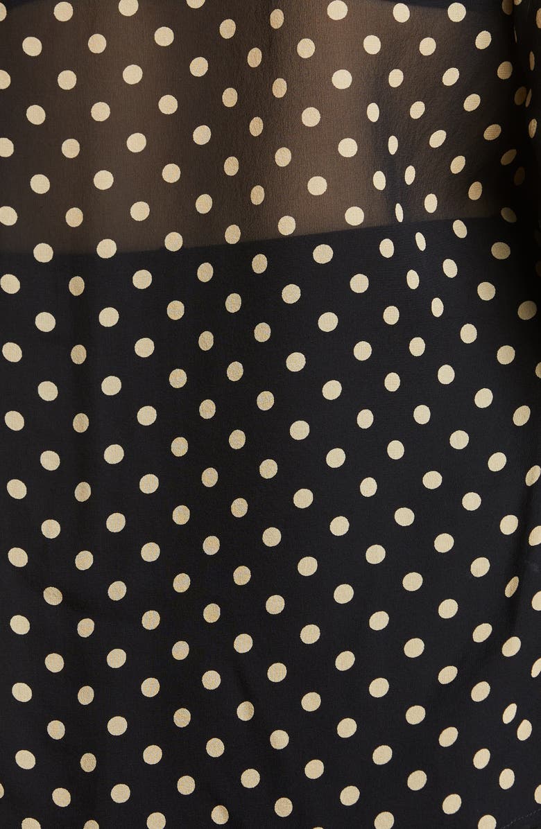 Nili Lotan Carina Tie Neck Silk Top, Alternate, color, 