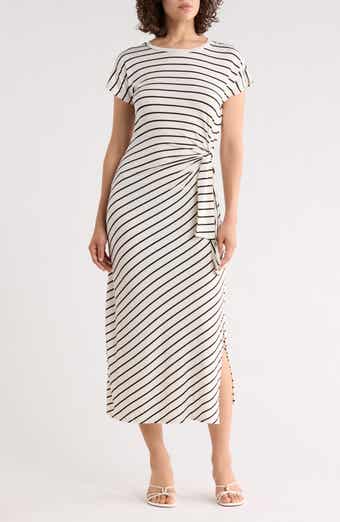 WEST K Stripe Side Tie Maxi Dress