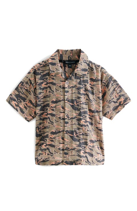 Kids' Camo Print Cotton Camp Shirt (Big Kid)