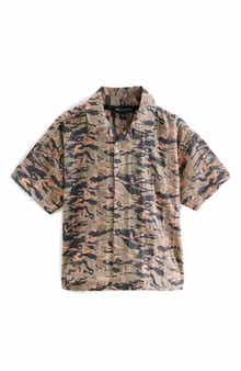smALLSAINTS by ALLSAINTS Kids' Camo Print Cotton Camp Shirt