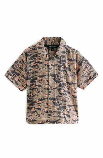 smALLSAINTS by ALLSAINTS Kids' Camo Print Cotton Camp Shirt