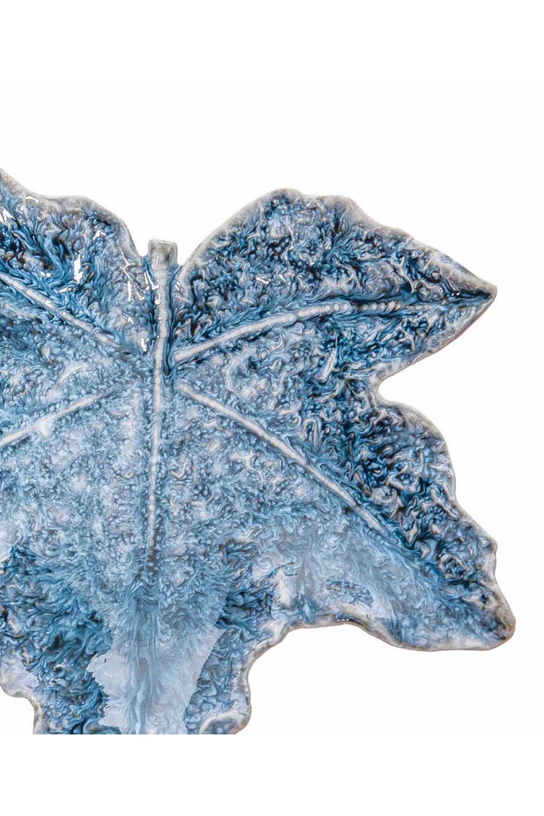 Blue Leaf Plate, Alternate, color, Blue