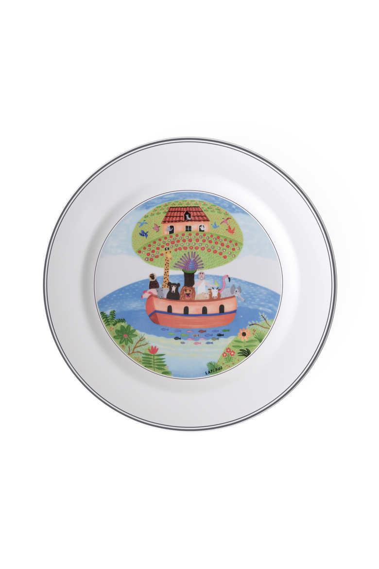 Design Naif Dinner Plate #2 Noah's Ark, Main, color, None