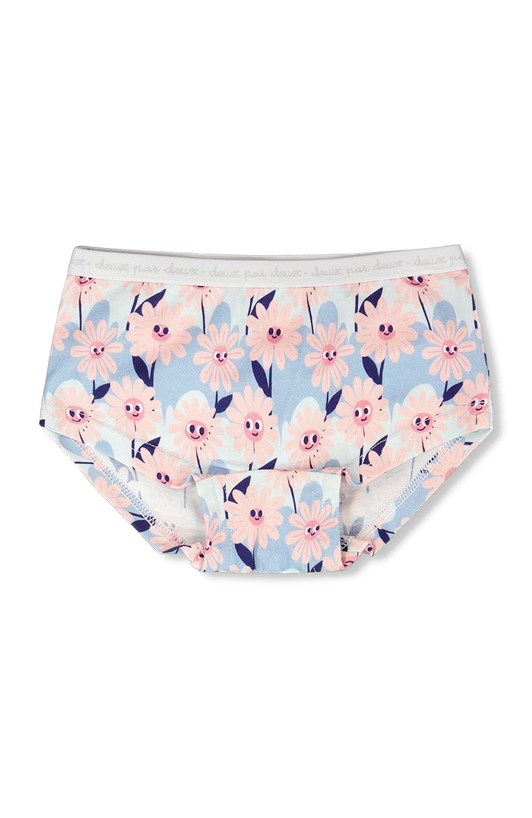 selected Blue Smiling Flower Print