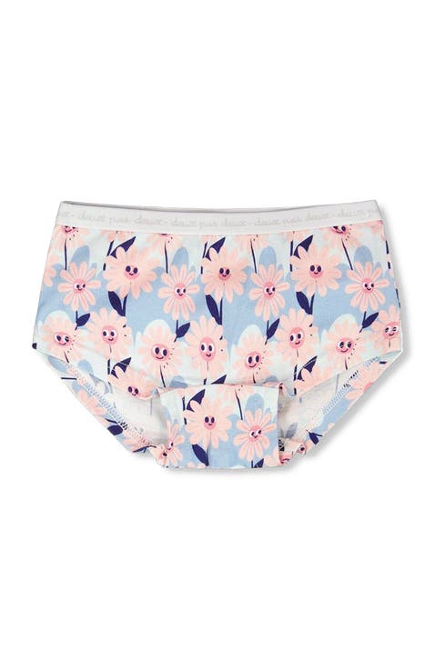 Organic Cotton Smiling Flower Boyshort Panty (Toddler, Little Kid & Big Kid)