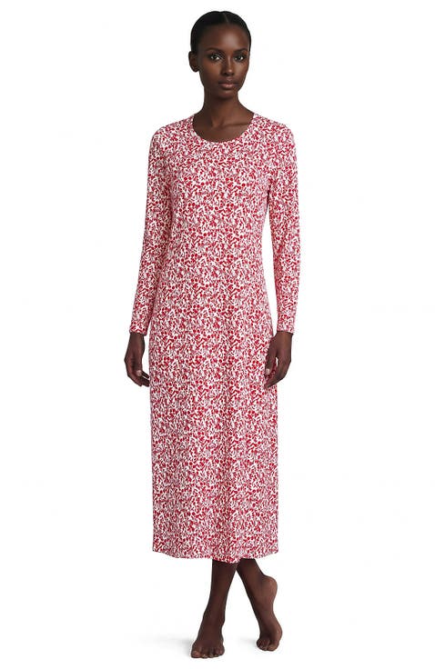 Cotton Long Sleeve Midcalf Nightgown