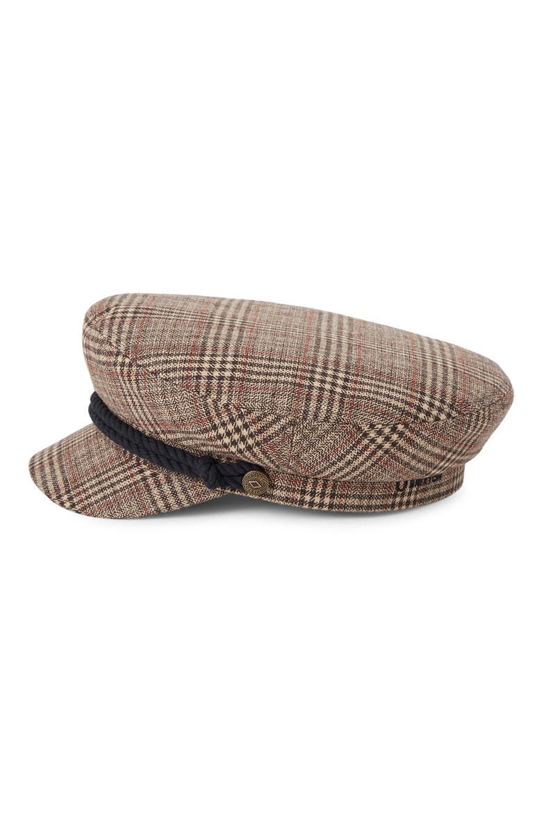 Fiddler Cap, Alternate, color, BROWN/ TAN/ RED PLAID