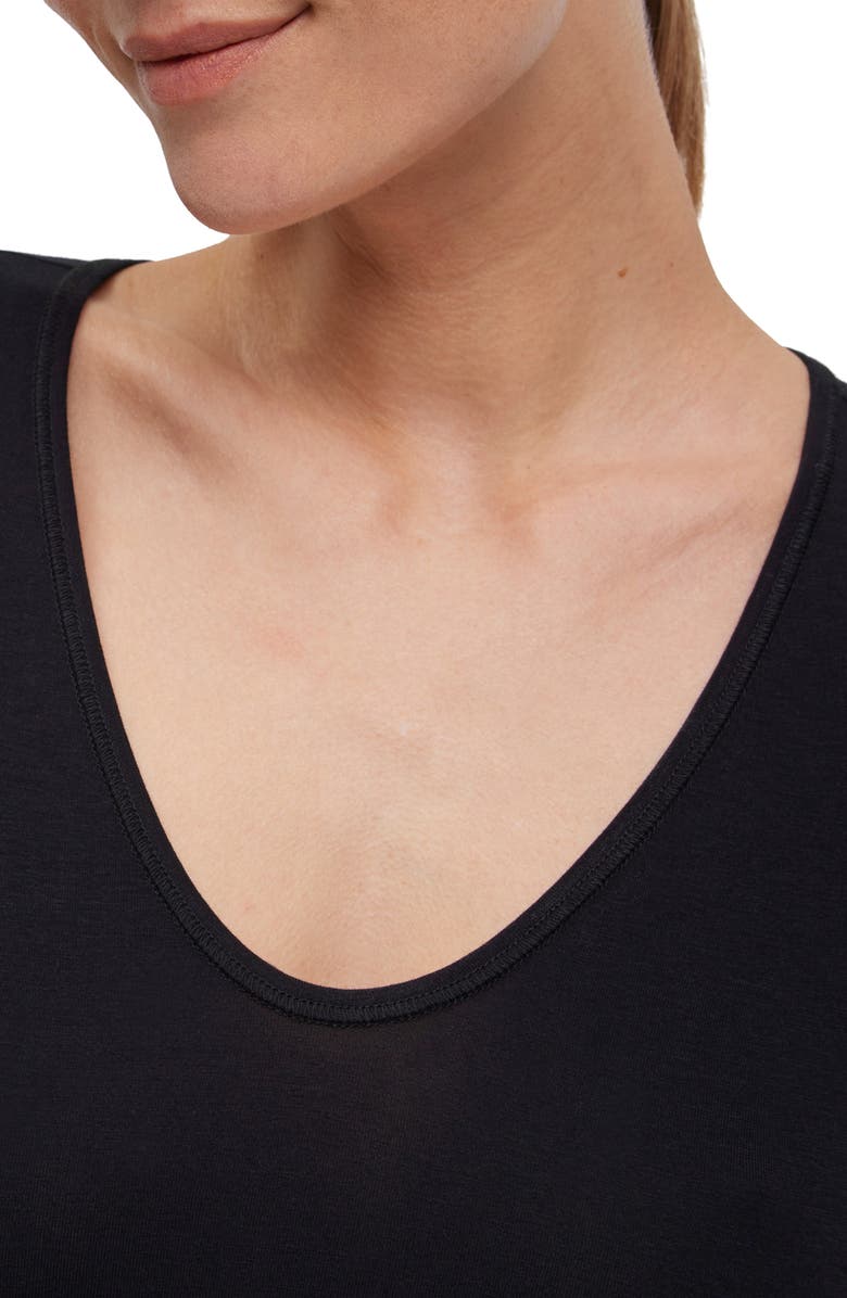 Falke Daily Climate Control Cotton Blend T-Shirt, Alternate, color, Black