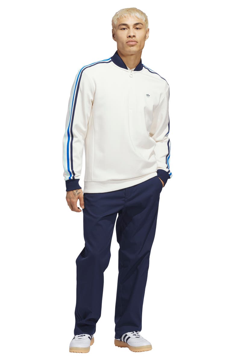 adidas Quarter Zip Golf Sweatshirt, Alternate, color, Chalk White/ Night Indigo
