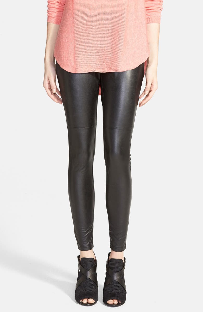 Hue Faux Leather Leggings, Main, color,