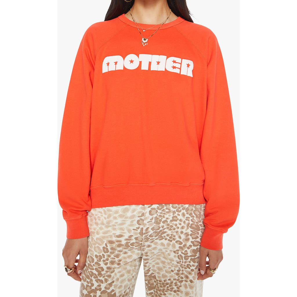 Mother The Biggie Concert Twinkle Shirt In Orange - Size X-small In Twinkle