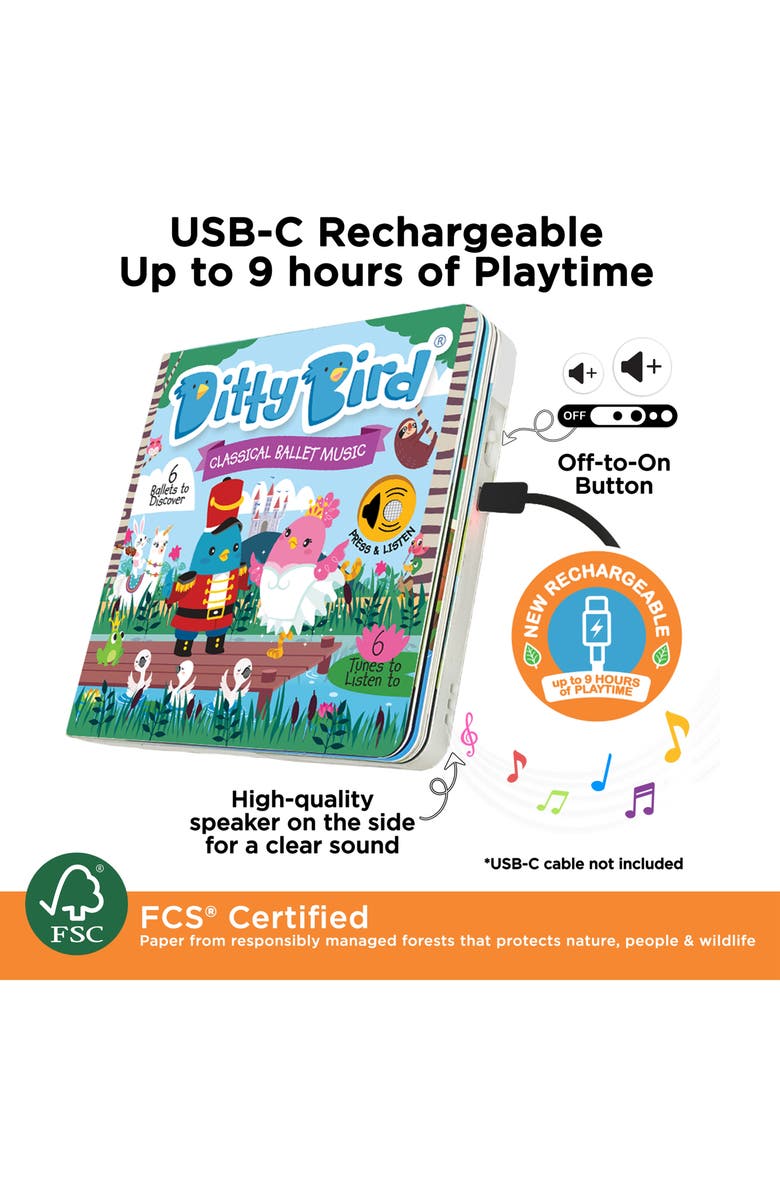 Ditty Bird 'Classical Ballet Music' Sound Board Book, Alternate, color, Blue Multi