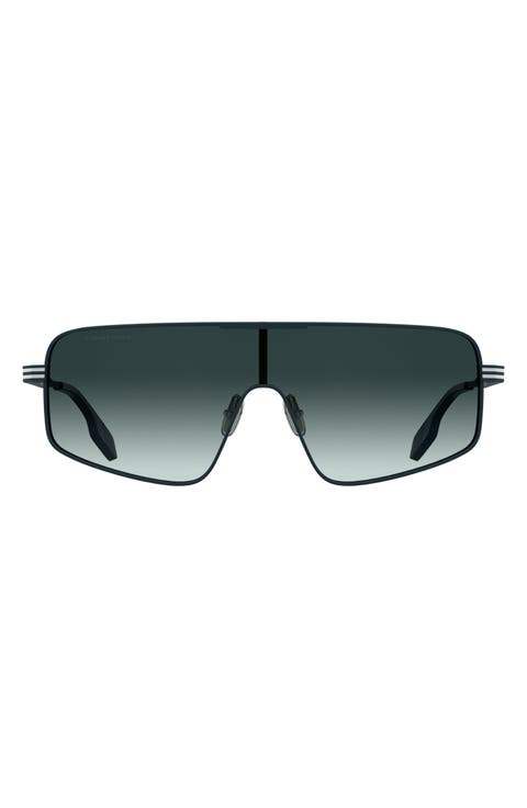 58mm Gradient Modified Rectangular Shield Sunglasses