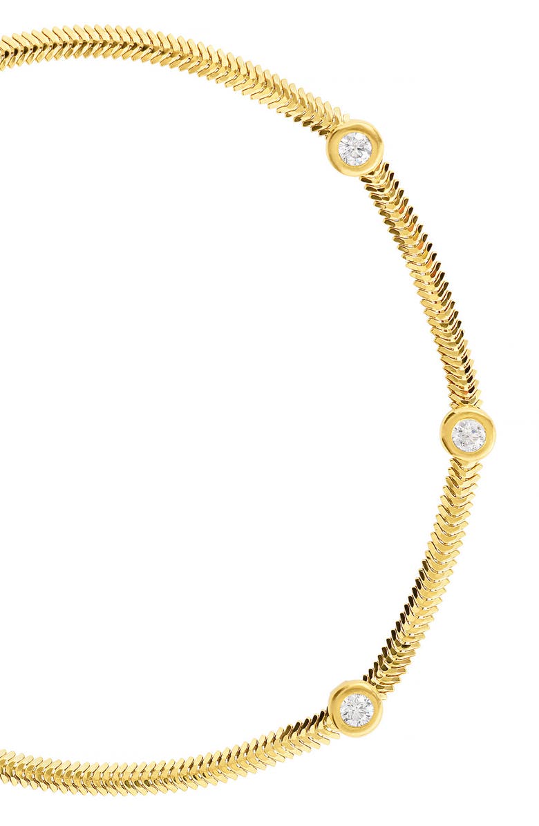 ATHRA LUXE Herringbone Cubic Zirconia Bracelet, Alternate, color, 