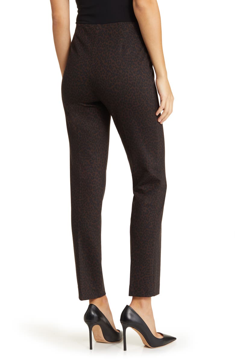 Anne Klein Leopard Print Pull-On Pants, Alternate, color, 