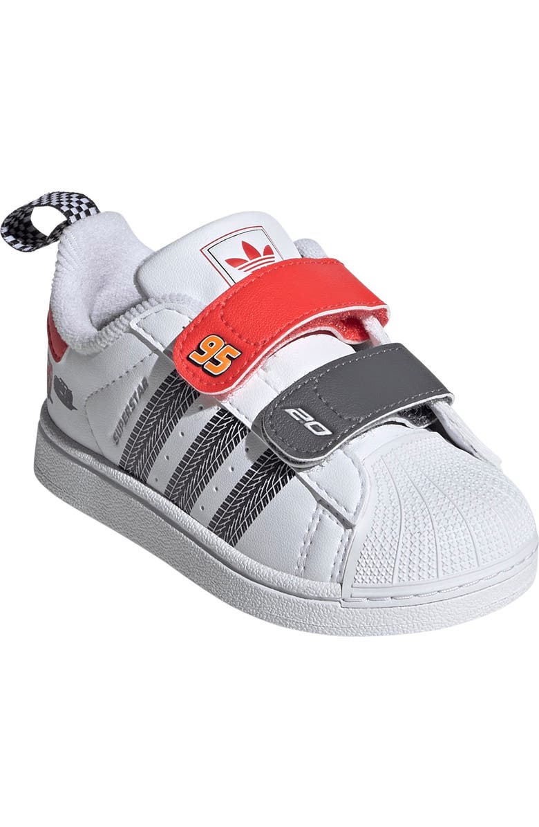 adidas Kids' Superstar II Sneaker, Main, color, White/ Bright Red
